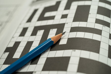 Crossword, Sudoku puzzle game to keep you brain younger for developing Alzheimer disease in senior patient.の写真素材