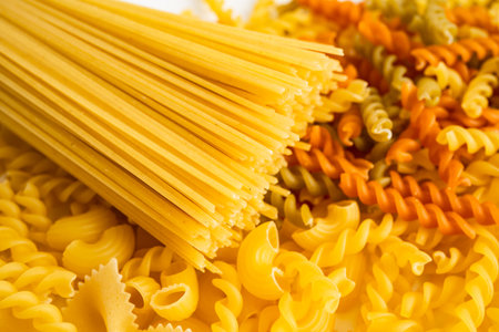 Pasta Noodles for cooking Italian food.の写真素材