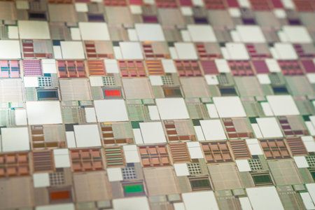 Silicon wafer for manufacturing semiconductor of integrated circuit.の写真素材