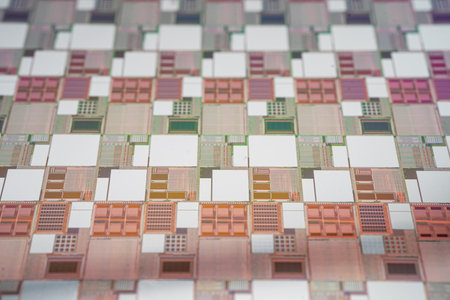Silicon wafer for manufacturing semiconductor of integrated circuit.