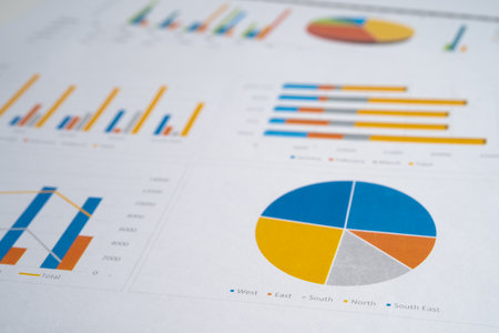 chart or graph paper. Financial, account, statistics and business data.