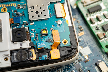 Repairing and upgrade mobile phone, electronic, computer hardware and technology.の写真素材