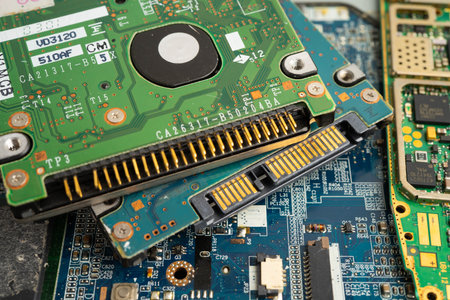 Repairing and upgrade circuit mainboard of notebook, electronic, computer hardware and technology.
