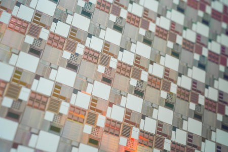 Silicon wafer for manufacturing semiconductor of integrated circuit.
