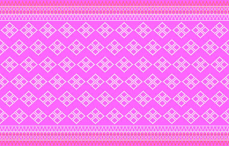 Thai fabric pattern design.thai silk fabric pattern background use for Wallpaper,Tablecloths, Shirts, Blankets and other textile products.Vector illustration eps10のイラスト素材