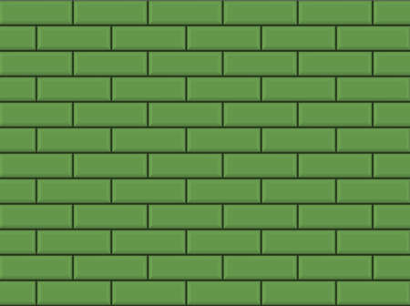 Subway tile pattern. Metro green ceramic bricks background. Vector realistic illustration.のイラスト素材