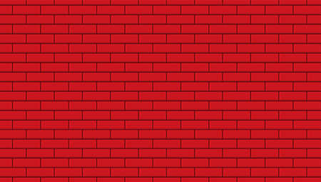 Metro red ceramic bricks background. Vector realistic illustration.のイラスト素材