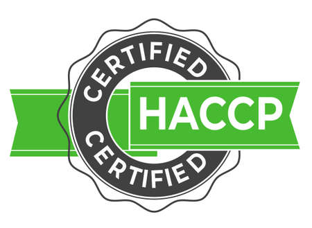 HACCP stamp. Hazard analysis critical control points icon. Vector  templateのイラスト素材