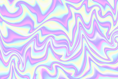Holographic background with neon gradient texture. Iridescent abstract pattern with vibrant colors. Vector trendy rainbow design.のイラスト素材