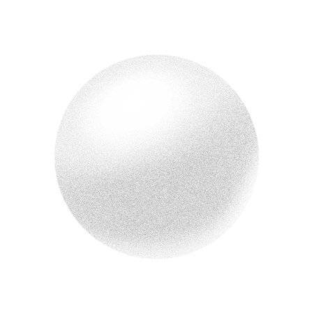 Grainy gradient sphere with noise effect. Vector stipple planet with shadow like spray isolated on white background. Halftone abstract 3d dusty ball. Vintage grunge graphic circle.のイラスト素材