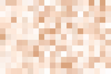 Blurred censor vector background. Mosaic pixel nude effect. Brown color square texture.のイラスト素材