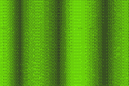 Pixel pattern background with bitmap game texture. Dotted dither vector green and black gradient bg. Abstract geometric noisy screen tone. Retro striped digital wallpaperのイラスト素材