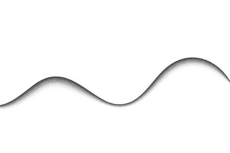 Sand mountain landscape with noise grainy gradient. Stipple dotted wavy line with grunge effect. Halftone dust gradation landscape isolated on white background. Spotted decorative shade.のイラスト素材