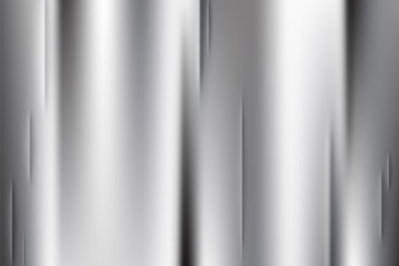Silver foil background with shiny metal gradient. Chrome mirror grey and white surface. Stainless texture with glass effect. Vector platinum gradation with realistic reflectionのイラスト素材