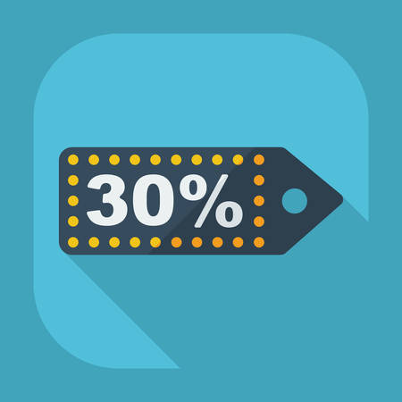 Flat modern design with shadow discount coupon, stickerのイラスト素材