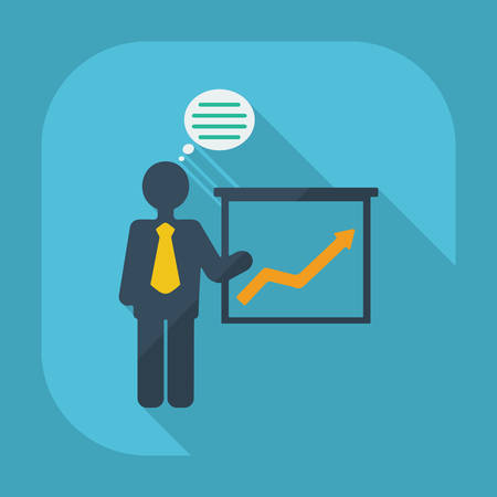 Flat modern design with shadow thoughtのイラスト素材