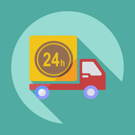 Flat modern design with shadow icons car shippingのイラスト素材