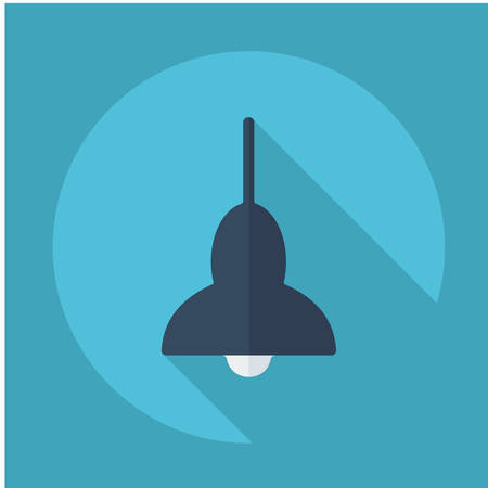 Flat modern design with shadow vector icons: pendant lampのイラスト素材