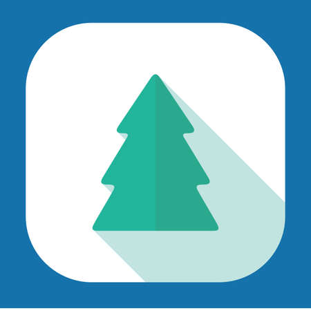 Flat modern design with shadow vector Christmas treeのイラスト素材