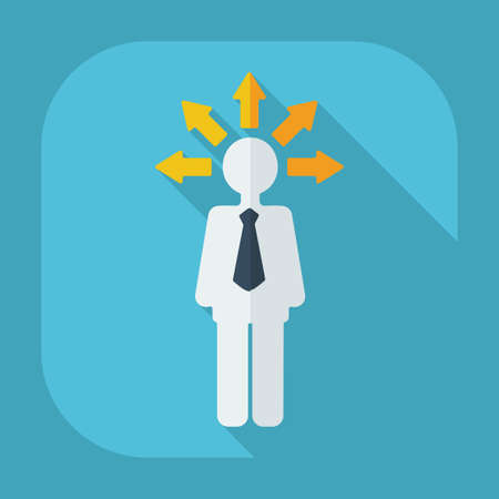 Flat modern design with shadow business iconのイラスト素材