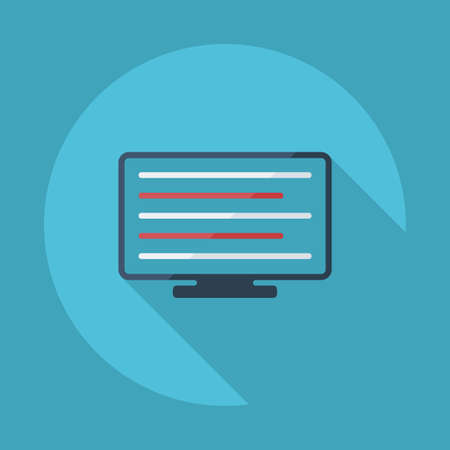 Flat modern design with shadow vector icons: computer monitorのイラスト素材