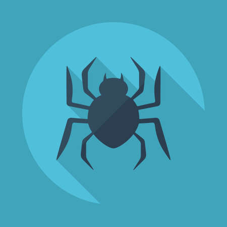 Flat modern design with shadow vector icons: halloween spiderのイラスト素材