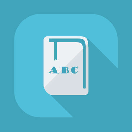 Flat modern design with shadow vector icons: textbook, a primerのイラスト素材