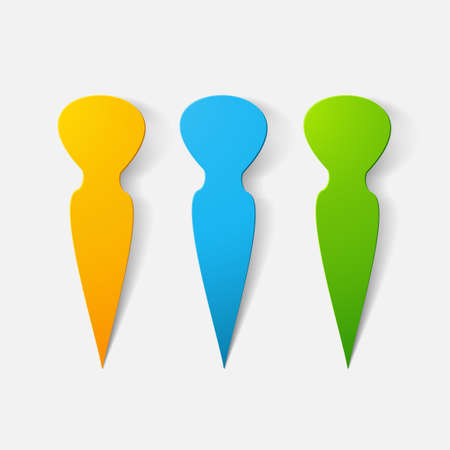 Paper clipped sticker: vegetable carrotのイラスト素材