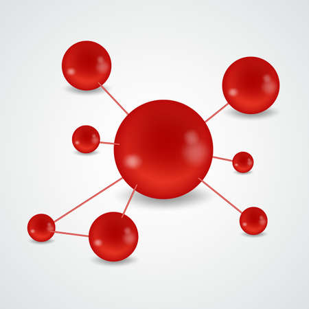 molecular structure of the moleculeのイラスト素材
