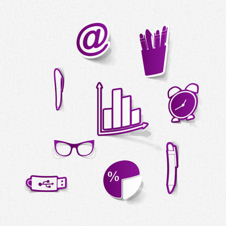 office set of icons businessのイラスト素材