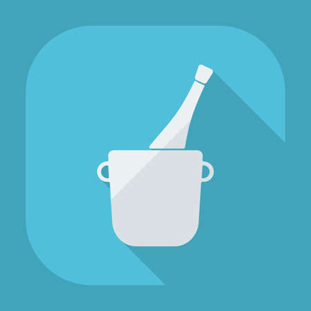 Flat modern design with shadow container a drinkのイラスト素材