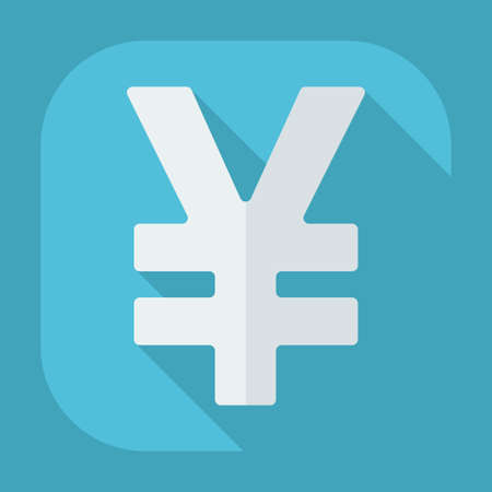 Flat modern design with shadow  yenのイラスト素材