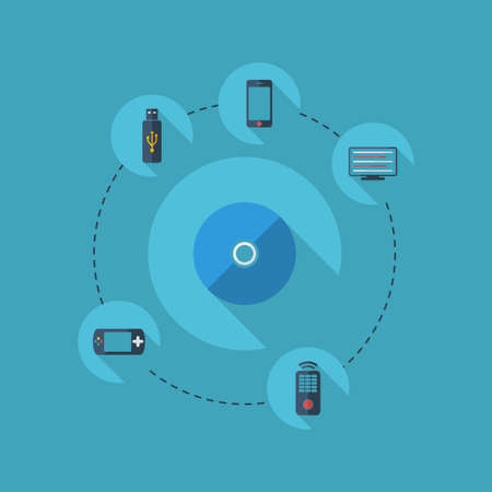 Flat concept, set modern design with shadowのイラスト素材