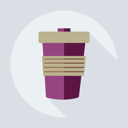 Flat modern design with shadow icon coffeeのイラスト素材