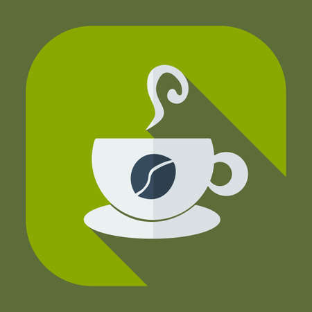 Flat modern design with shadow icon coffeeのイラスト素材