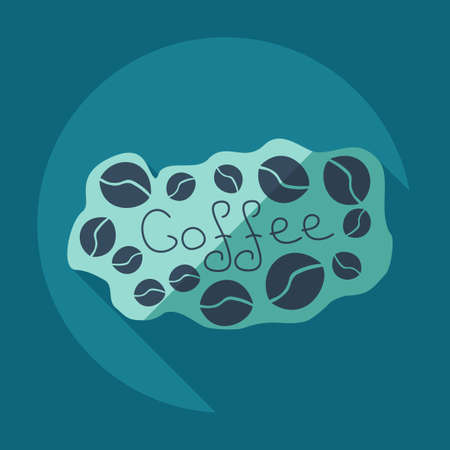 Flat modern design with shadow icon coffeeのイラスト素材
