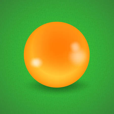 set of billiard balls, billiards, American cue, a yellow ballのイラスト素材