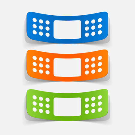 paper sticker: Plaster bandsのイラスト素材