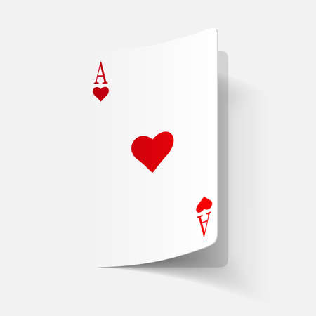 paper sticker: Playing Cardのイラスト素材