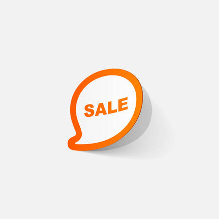 paper sticker: symbol saleのイラスト素材