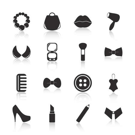 Flat concept, set modern design fashion, beauty, jewelryのイラスト素材