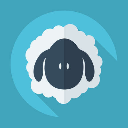 Flat modern design with shadow sheepのイラスト素材
