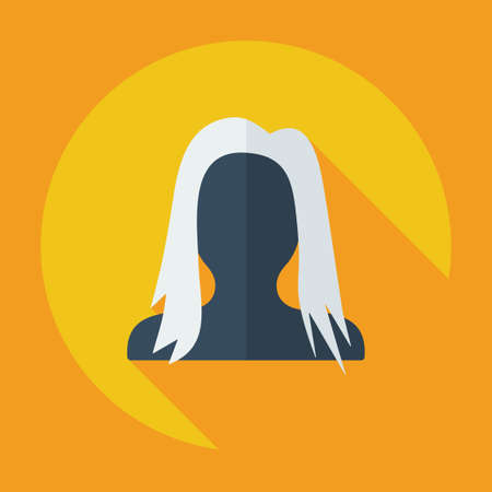 Flat modern design with shadow Man silhouette creative hairstyleのイラスト素材