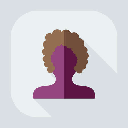 Flat modern design with shadow Man silhouette creative hairstyleのイラスト素材