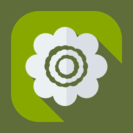 Flat modern design with shadow icon flowerのイラスト素材