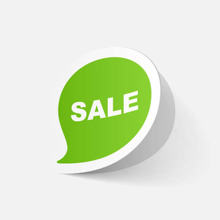 paper sticker: symbol sale. Isolated illustration iconのイラスト素材