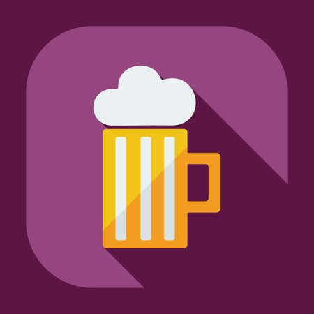 Flat modern design with shadow icons beverageのイラスト素材