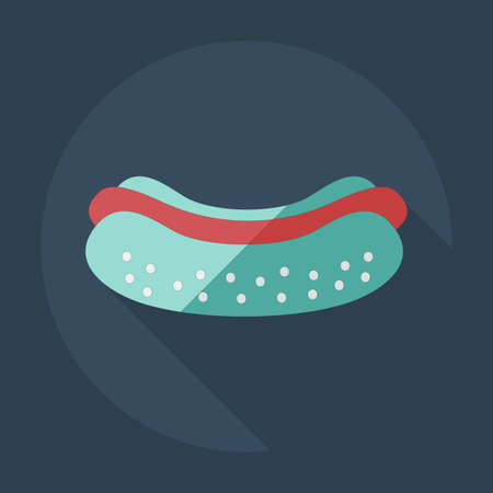Flat modern design with shadow icons hot Dogのイラスト素材