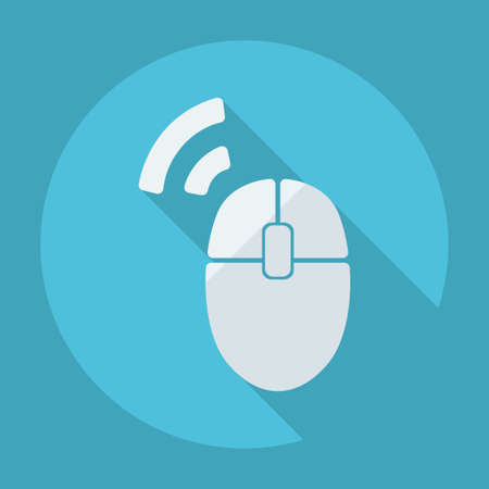 Flat modern design with shadow computer Mouseのイラスト素材