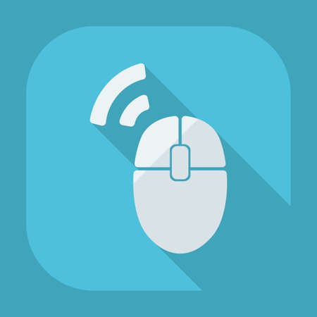 Flat modern design with shadow computer Mouseのイラスト素材